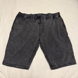 RUDE Men's XL Black 11in Jogger Drawstring Shorts